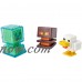 Minecraft Mini Figures 3-Pack Chicken, Electrified Creeper, and Magma Cube   